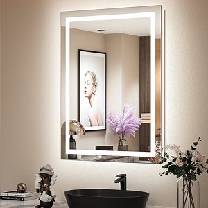 GODCHAR 24"x32" LED Bathroom Mirror, 24V Pro Backlit & Frontlit Vanity Mirror, UL Certified Anti-Fog Dimmable