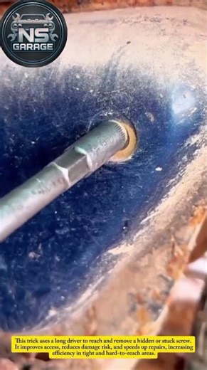 Hidden Screw Removal Hack | Fast Fix for Stripped & Deep Bolts #mechanic #tools #usa