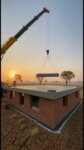 Village Farmhouse Built Step-by-Step 🏡 Cinematic Construction Timelapse