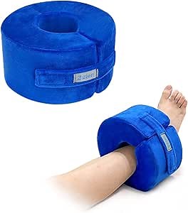 Zelen Heel Protector for Pressure Sores Foot Elevation Pillow Ankle Protector Wedge Heel Protector Cushion for Bed Sores Foot Support Pillow for Sleeping Ulcer Elevated Foam (Medium, 1 PCS)