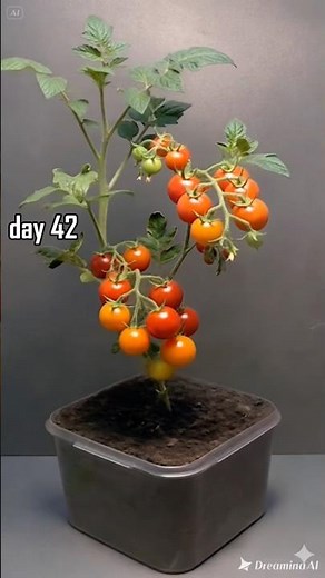 From Seed to Harvest: 42 Days of Tomato Growth! 🍅 #shorts #timelapse