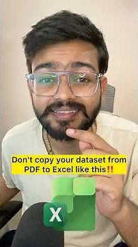Don't Copy data from PDF to Excel like this‼️Instead Use Amazing Trick #excel #exceltips #shorts