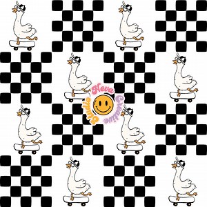 Checkered Goose Seamless Pattern: Baby Fabric, Scrapbooking (digital Download) - Etsy