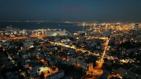 Aerial Night View Haifa Bahai Gardens Stock Footage Video (100% Royalty-free) 4031420709 | Shutterstock