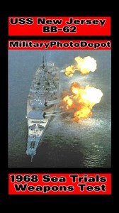 2.4K views · 92 reactions | USS New Jersey BB-62 1968 Sea Trials Weapons Test for her Vietnam reactivation #military #navy | MilitaryPhotoDepot | Facebook