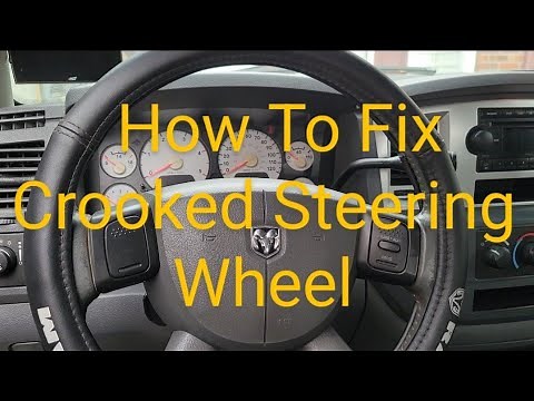 How To Fix Crooked Steering Wheel In 5 Minutes!! ~ Dodge Ram