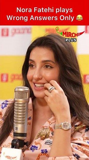 Nora Fatehi’s Hilarious Wrong Answers Only Challenge!🤣 #norafatehi #justagirl #mirchiplus
