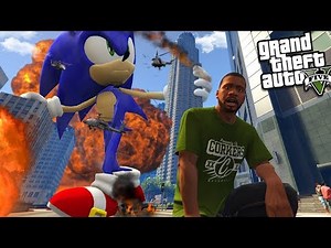 SONIC THE HEDGEHOG becomes a GIANT (GTA 5 Mods)