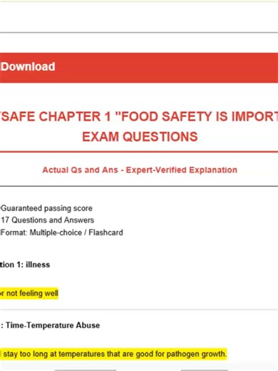 PDF Download SERVSAFE CHAPTER 1
