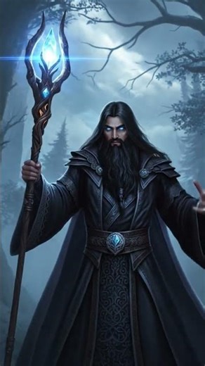 powerful Wizard Unleashes Blue Magic ⚡ | Dark Fantasy Scene