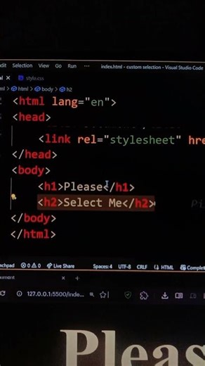 Custom Selection | Html , Css trick ...