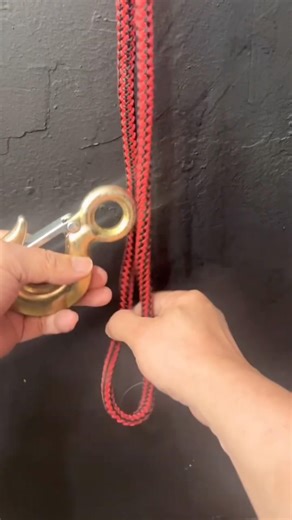 두줄 샤클 매듭 Two-line shackle knot, Simple rope knots