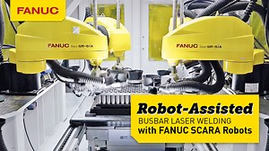 Let's 👊GET IT DONE👊 with FANUC Authorized System Integrator Laserax! 💥Laserax designed and built a busbar laser welding cell that uses FANUC SR-6iA SCARA robots to eliminate gaps between busbars and cells for battery modules and packs. System Benefits: ✔️Achieves high-volume production ✔️Real-time dynamic monitoring ✔️High-quality welds 🔗Learn more about FANUC SCARA robots >> https://bit.ly/3xyCUpg #robotics #scara #scararobots #industrialrobotics #industrialautomation #industrial #automatio
