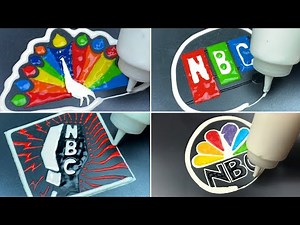 NBC Logo Evolution Pancake Art