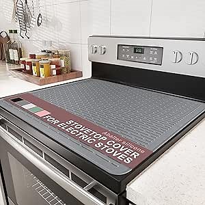 Amazon.com: Stove Top Cover for Electric Stove - Food Grade Ceramic Stove top Cover, Silicone XXL Dish Drying Mat, Glass Cooktop Covers, Flat RV Range top Mats (Gray,28x20) : Appliances