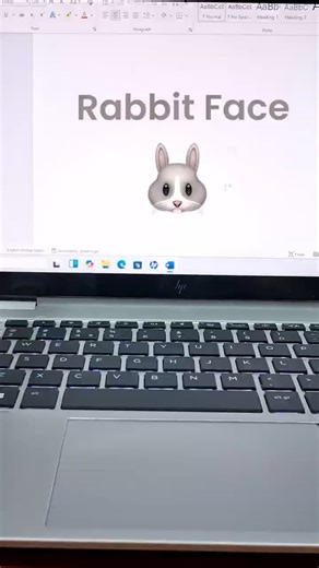 Rabbit Face 🐰 Symbol in MS Word | Unicode 1F430 | #computer #asmr #shorts #rabbit #petcare