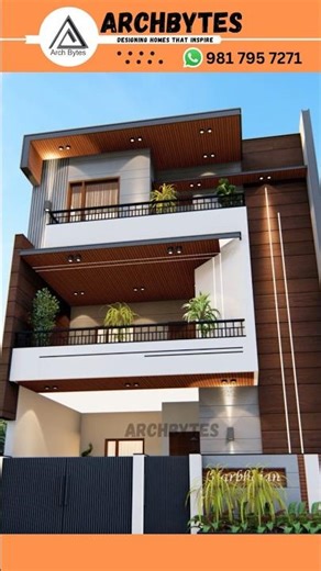 28x45 house design #archbytes #exteriordesign #1200sqft #frontdesign #elevationdesign