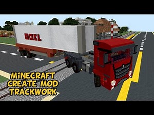 Minecraft : I've Upgraded My Semi-trailer Truck Build to The Next Level Using Create Mod & Trackwork