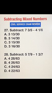 Subtracting Mixed Numbers Made Easy! #civilserviceexam #CSE #CSEReview | ORC Online Review PH