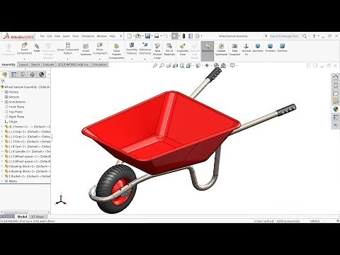 Solidworks tutorial | Design of Wheel Barrow in Solidworks