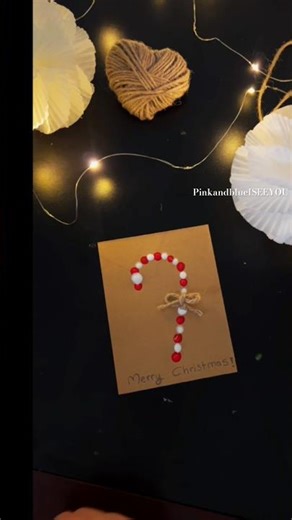 Candy cane Christmas card 🎄