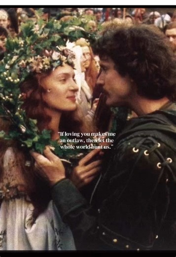 Robin Hood, a noble outlaw living in Sherwood Forest, fights against injustice by stealing from the rich to help the poor. Maid Marian, a noblewoman, falls in love with him not for his rebellion, but for his kindness, bravery, and sense of honor. Instead of choosing a life of comfort and status, she chooses him — even when it means danger and sacrifice. Their relationship is built on loyalty, shared values, and partnership, with Marian often standing beside him as an equal, sometimes even fighti