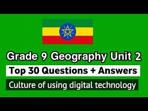 Top 30 Questions from Grade 9 Geography Unit 2 Climate of Ethiopia 🇪🇹:- Questions and answers
