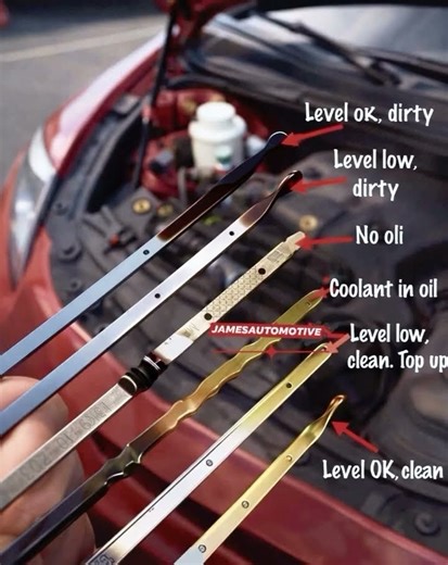 🔧 "Dip Stick 101: How to Check Your Oil Like a Pro! #oillevel #carmaintenance #lublication