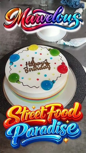 shortly decorations of birthday cake #cakeseries #cake #cakedecorating