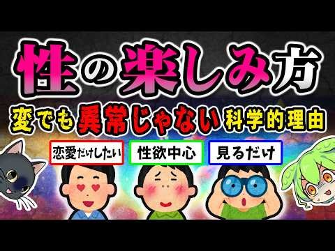 【恋愛/性】楽しみ方や興味の強さが人と違っても異常ではない科学的理由【ずんだもん＆ゆっくり解説】
