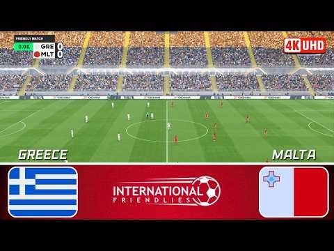 📌Greece 🇬🇷 vs Malta 🇲🇹 | 2026 Friendly Match | PES 2021 Full Gameplay #internationalfriendly