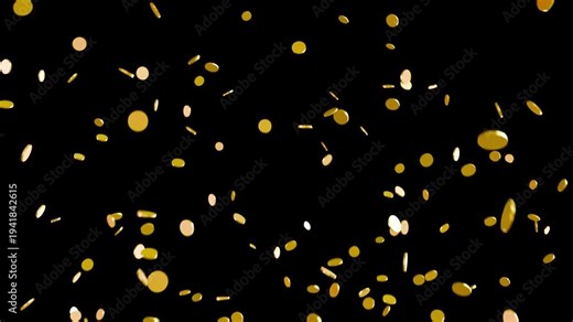3d Gold coins explosion on green screen background. gold coin spinning animation for Business and currency Concept 4k video