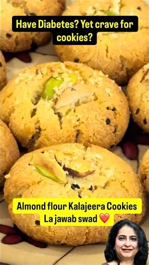 Diabetic friendly Almond Kalajeera cookies #diabetesdiet #food #recipe #shorts #cookies