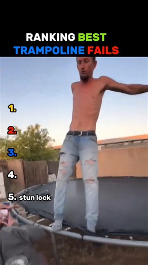 Ranking Best Trampoline Fails #funny #fails