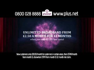 Plusnets latest broadband advert...