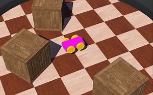 Webots 4轮小车避障