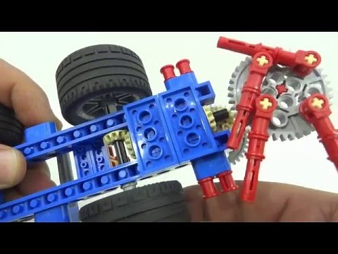Lego 9686. Mecanismos simples y motorizados. Combinando engranajes