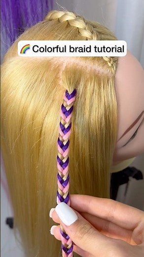 Colorful Braid Tutorial 🌈 | Easy & Unique Hairstyle