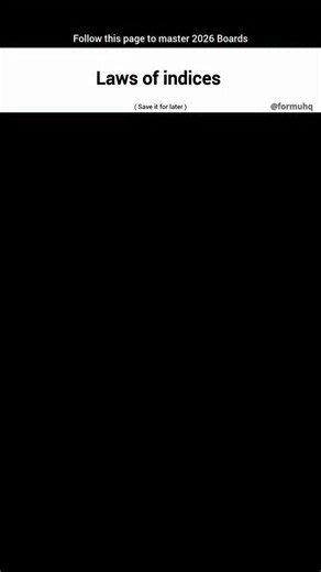 FormuHQ | CheatSheets | 📘 Master the Laws of Indices in Seconds! Boost your math power with these simple rules 🔥 Perfect for exams & quick revision 💡 💾 Save this... | Instagram