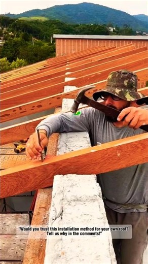 Fastest Roof Framing Installation with Perfect Precision! #Construction #Carpentry