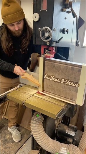 Custom name board for a wedding gift! #woodworking #cuttingboards
