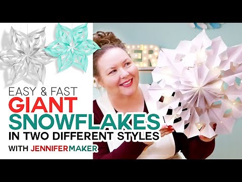 Easy Giant Paper Snowflakes Pattern + Start-to-Finish Tutorial