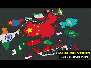 Asian Countries Size Comparison 2025