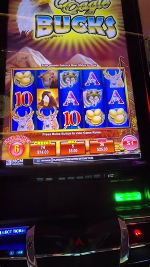 Free games bonus on Eagle Bucks #casino #slots #slotmachine #gambling #mchjkpt