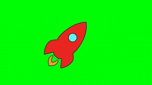 Rocket, Pictogram, Symbol. Free Stock Video