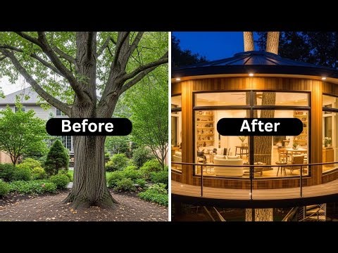 Complete Treehouse Build | Modern Circular Design with Spiral Staircase Amazing design