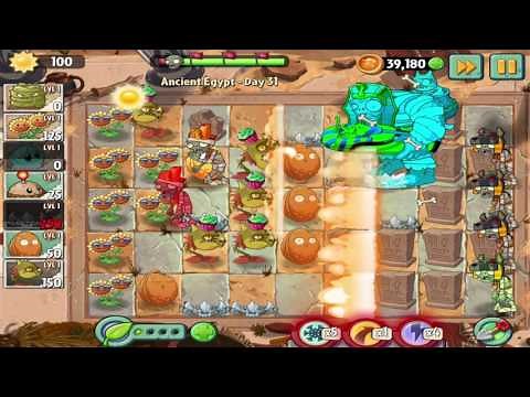 Plants vs Zombies 2: Ancient Egypt Day 31 Walkthrough
