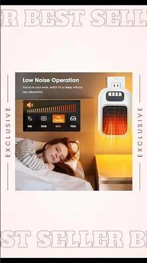 Wall-Mounted Mini Electric Heater – Portable, Silent & Remote-Controlled