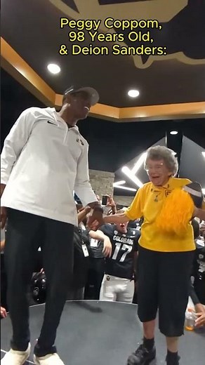 98 Year Old Ms. Peggy says Give Me My (Deion Sanders') Theme Music | Peggy & Coach Prime!