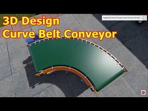 Conveyor Belt / Curve Belt Conveyor design with Sketchup and Lumion Rendering